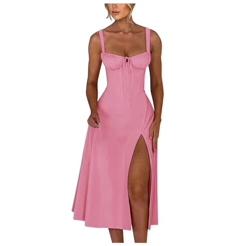 Korsett Kleid Damen Bustier Viktorianisches Corsagenkleid Blumenkleid Lässig Corsett Trägerkleid Spaghettiträger Sommer Milkmaid Dress Cocktailkleid Ärmellos Sonnenkleid Mittelalter Sommerkleid von Hsternexy