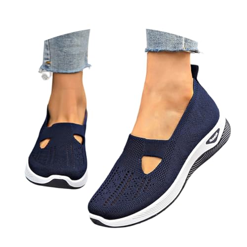 Hausschuhe Damen, Orthopädische Schuhe Damen Luftkissen Hausschuhe Hinten Offen Diabetiker Wanderschuhe Mesh Atmungsaktiv Sandals Air Cushion Slip On Walking Shoes Outdoor-Walkingschuhe, von Hsternexy