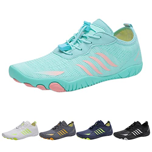 Hsternexy Barfuss Schuhe Damen Herren Barfußschuhe Wasserfest Outdoor Sommer Strandschuhe Wasserschuhe Blau Sport Wandern Badeschuhe Aquaschuhe Leicht Schwimmschuhe Unisex Schwarz Surfschuhe von Hsternexy