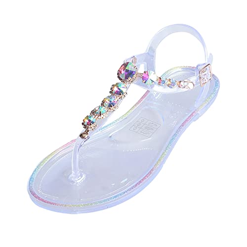 Jelly Sandalen Damen Transparente Ballett Schuhe Römische Jelly Shoes Schnallenschuhe Gewebte Slip on Faltbare Ballerinas Sommersandalen Sandaletten Kristallgelee Klassische Strand Jelly Sandalen Damen Transparente Ballett Schuhe Römische Jelly Shoes Schnallenschuhe Gewebte Slip on Faltbare Ballerinas Sommersandalen Sandaletten Kristallgelee Klassische Strand von Hsternexy