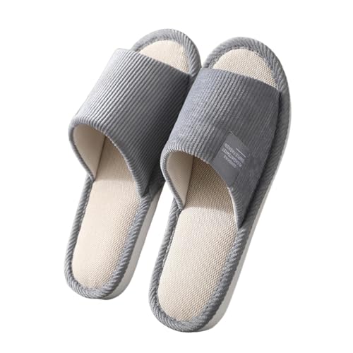 Hsternexy Leinen Pantoffeln Damen Sommer Slipper Hausschlappen Strand Flach Offene Gästehausschuhe Waschbar Hausschuhe Schlappen Bequeme Anti-Rutsch Innen- Und Außenbereich Badeschuhe Hsternexy Leinen Pantoffeln Damen Sommer Slipper Hausschlappen Strand Flach Offene Gästehausschuhe Waschbar Hausschuhe Schlappen Bequeme Anti-Rutsch Innen- Und Außenbereich Badeschuhe von Hsternexy