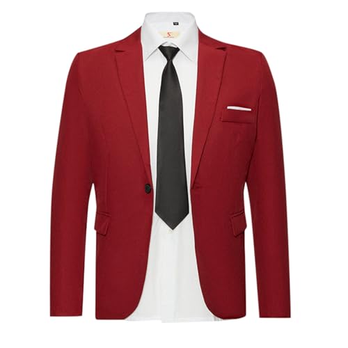 Hsternexy Sakko Herren Regular Fit Business Blazer Modern Sportlich Einfarbig Anzugjacke Sommerjacke Hochzeit Revers Arbeitsjacke Elegant Mit Knöpfe Jackett Freizeit Langarm Strickjacke Smoking von Hsternexy
