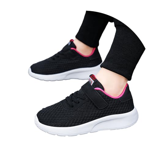 Hsternexy Sneaker Mädchen, Sneaker Jungen Sportschuhe Kinder Mädchen Turnschuhe Hallenschuhe Unisex Kinderschuhe Mesh Atmungsaktiv Laufschuhe, Pink, 28/EU von Hsternexy