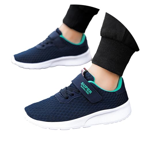 Hsternexy Sportschuhe Mädchen, Sneaker Jungen Sportschuhe Kinder Mädchen Turnschuhe Hallenschuhe Unisex Kinderschuhe Mesh Atmungsaktiv Laufschuhe, Blau, 30/EU von Hsternexy