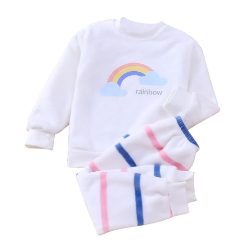 Jungen-Schlafanzug-Gr-134, Schlafanzüge Für Jungen Fleece Schlafanzug Unisex Kinder Frottee Schlafanzug Kinder Flanell Pyjama Kinder Mädchen Winter Schlafanzug Kinder Warm Flauschige Pyjama Hose von Hsternexy