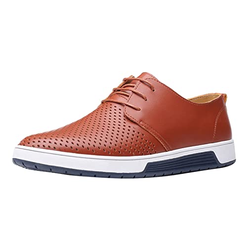 Lederschuhe Herren Weit Anzugschuhe Hochzeitsschuhe Elegant Business Schuhe Schnürschuhe Leichte Oxford Trachtenschuhe Leder Klassischer Sneaker Lackschuhe A von Hsternexy