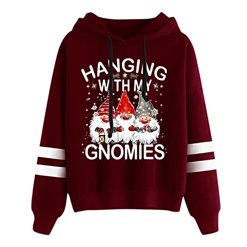 Weihnachts Hoodie Damen Baumwolle Weihnachtspullover Damen Wichtel Weihnachtspulli Baumwolle Weihnachtsmann Kostüm Xxl Hoodie Damen Kapuzenpullover Ugly Christmas Sweater von Hsternexy