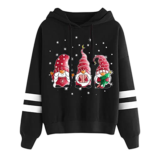 Meine Anzeigen Weihnachts Hoodie Damen XXL Hoodie Damen Kapuzenpullover Baumwolle Weihnachtsmann Kostüm Weihnachtspullover Damen Wichtel Weihnachtspulli Ugly Christmas Sweater von Hsternexy