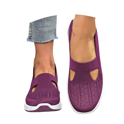 Hausschuhe Damen Geschlossen, Orthopädische Schuhe Damen Luftkissen Hausschuhe Hinten Offen Diabetiker Wanderschuhe Mesh Atmungsaktiv Sandals Air Cushion Slip On Walking Shoes Outdoor-Walkingschuhe, von Hsternexy
