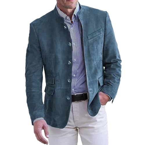 Sakko Herren Schwarz Slim Fit Business Blazer Anzugjacke Modern Regular Hochzeit Revers Strickjacke Sportlich Elegant Smoking Freizeit Langarm Sommerjacke Einfarbig Mit Knöpfe Jackett Arbeitsjacke von Hsternexy