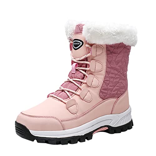 Stiefeletten Damen - Klassisch Winterschuhe Schlupfschuhe Elegant Kurz Winterstiefel Kurzstiefel Warm Rutschfeste Winterboots Leicht Bequem Halbstiefel Outdoor Damenstiefel Stiefel von Hsternexy