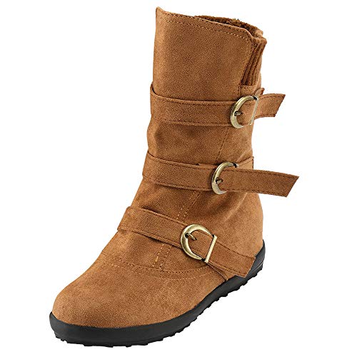 Stiefeletten Damen - Kurz Kurzstiefel Klassisch Warm Halbstiefel Winterstiefel Elegant Rutschfeste Winterboots Schlupfschuhe Bequem Outdoor Winterschuhe Leicht Damenstiefel Stiefel von Hsternexy
