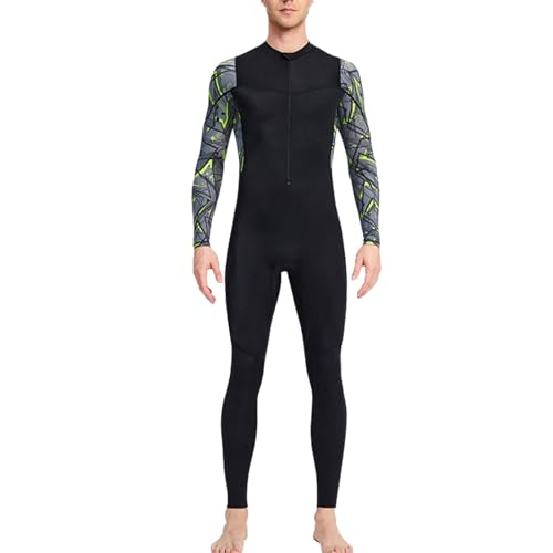 Surf Badeanzug Herren Schnell Trocknender Zip Hydrasuit Neopren Einteiler Surfanzug Swimsuit Sport Uv Schutz Neoprenanzug Rashguard-Sets Bauchweg Strandmode Strandbekleidung Bademode von Hsternexy