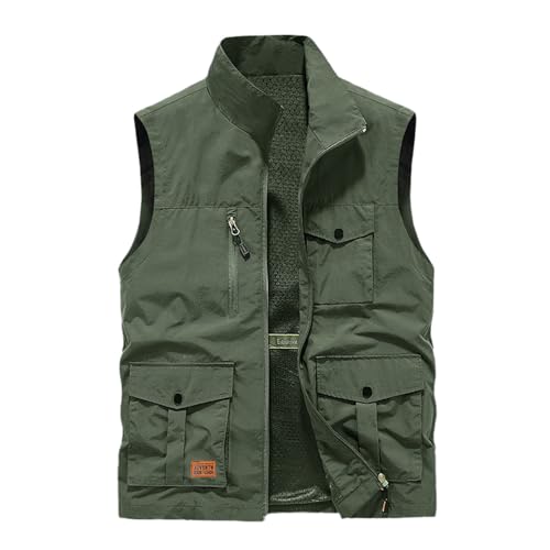 Weste Herren, Weste Herren Sommer Leicht Wanderweste Jagdweste Mit Vielen Taschen Anglerweste Multifunktionsweste Outdoor Arbeit Ärmellose Jacke Freizeit Utility Arbeitsweste Weste Herren, Weste Herren Sommer Leicht Wanderweste Jagdweste Mit Vielen Taschen Anglerweste Multifunktionsweste Outdoor Arbeit Ärmellose Jacke Freizeit Utility Arbeitsweste von Hsternexy