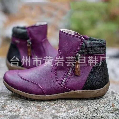 Winterboots Damen - Warm Halbstiefel Kurzstiefel Elegant Rutschfeste Winterstiefel Schlupfschuhe Klassisch Kurz Damenstiefel Winterschuhe Outdoor Bequem Stiefeletten Leicht Stiefel von Hsternexy
