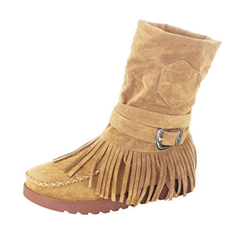 Winterboots Damen - Warm Halbstiefel Winterschuhe Elegant Rutschfeste Kurzstiefel Stiefeletten Klassisch Kurz Schlupfschuhe Outdoor Leicht Winterstiefel Bequem Damenstiefel Stiefel von Hsternexy