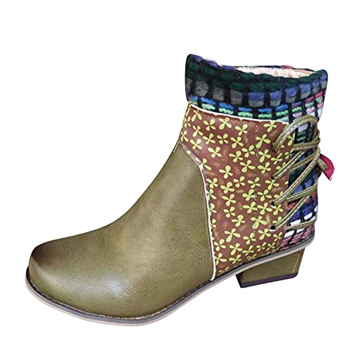 Winterschuhe Damen - Warm Kurzstiefel Schlupfschuhe Kurz Rutschfeste Winterstiefel Elegant Klassisch Winterboots Halbstiefel Leicht Bequem Stiefeletten Outdoor Damenstiefel Stiefel von Hsternexy