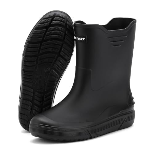 Hsttgsr Regenstiefel für Herren, wasserdicht, modisch, Gummistiefel, rutschfest, für den Außenbereich, Gartenstiefel, mittlere Wade, Schlamm, Arbeitsschuhe, Komfort, leicht, Regenstiefel zum Angeln Hsttgsr Regenstiefel für Herren, wasserdicht, modisch, Gummistiefel, rutschfest, für den Außenbereich, Gartenstiefel, mittlere Wade, Schlamm, Arbeitsschuhe, Komfort, leicht, Regenstiefel zum Angeln von Hsttgsr