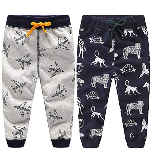 Kleine Jungen Hose niedlich Cartoon gedruckt lässig Stricken elastische Hosen Kleinkind Junge weiche Baumwolle Sweatpants von Hstyle