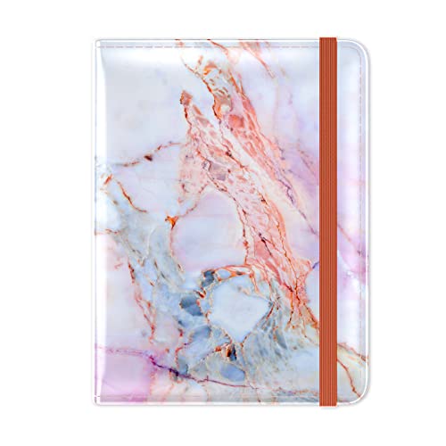 Hsxnam Reisepass- und Impfkartenhalter Combo, Reisepasshülle mit Impfkartenschlitz, Reisepasshülle mit RFID-Blockierung Reisedokumenten-Organizer aus Leder für Frauen von Hsxnam