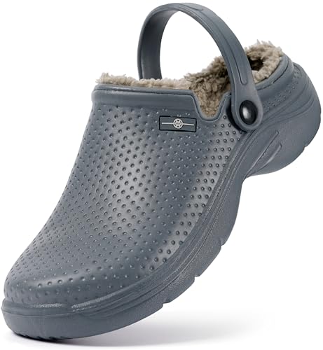 Hsyooes Clogs Damen Winter Gartenschuhe Herren Gefütterte Hausschuhe Wasserdicht Plüsch Pantoletten Leichte Gartenclogs Warm Eva Clogs 37EU Grau-A Hsyooes Clogs Damen Winter Gartenschuhe Herren Gefütterte Hausschuhe Wasserdicht Plüsch Pantoletten Leichte Gartenclogs Warm Eva Clogs 37EU Grau-A von Hsyooes