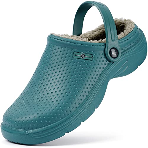 Hsyooes Clogs Damen Winter Gartenschuhe Herren Gefütterte Hausschuhe Wasserdicht Plüsch Pantoletten Leichte Gartenclogs Warm Eva Clogs 40EU Grün-A Hsyooes Clogs Damen Winter Gartenschuhe Herren Gefütterte Hausschuhe Wasserdicht Plüsch Pantoletten Leichte Gartenclogs Warm Eva Clogs 40EU Grün-A von Hsyooes