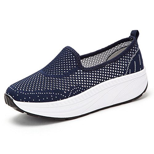 Hsyooes Damen Walkingschuhe Slip On Turnschuhe Freizeit Sneakers Fitness Gym,Blau1,41.5 EU/41 CN Hsyooes Damen Walkingschuhe Slip On Turnschuhe Freizeit Sneakers Fitness Gym,Blau1,41.5 EU/41 CN von Hsyooes