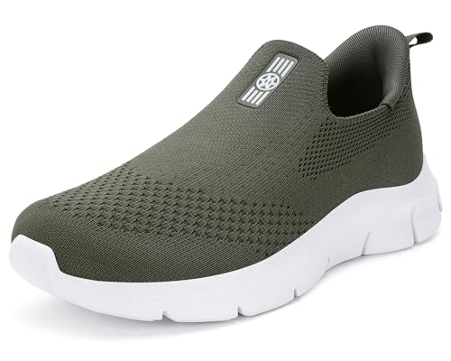 Hsyooes Slip on Sneaker Herren Damen Turnschuhe Atmungsaktiv Sportschuhe Leichte Laufschuhe Wanderschuhe Slip-ins,2455Grün,39 EU Hsyooes Slip on Sneaker Herren Damen Turnschuhe Atmungsaktiv Sportschuhe Leichte Laufschuhe Wanderschuhe Slip-ins,2455Grün,39 EU von Hsyooes