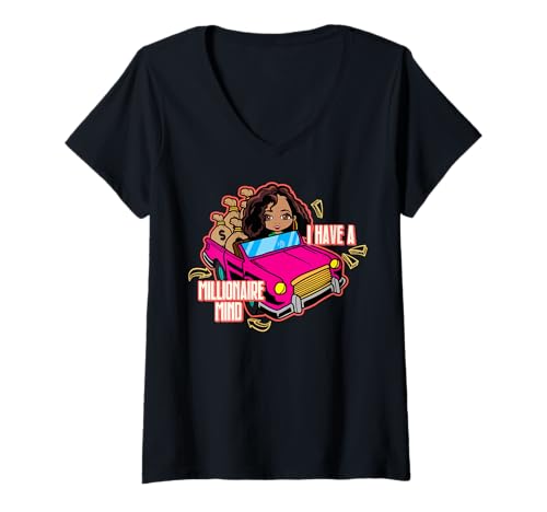 Damen Ich Habe einen Millionärsgeist, Schwarze Königin, Spaß, Melanin, Schwester T-Shirt mit V-Ausschnitt Damen Ich Habe einen Millionärsgeist, Schwarze Königin, Spaß, Melanin, Schwester T-Shirt mit V-Ausschnitt von Hu$tle $killz Shopp