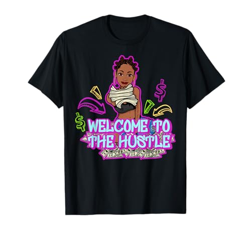 Willkommen bei Hustle Woman Black Queen Fun Melanin Sista T-Shirt Willkommen bei Hustle Woman Black Queen Fun Melanin Sista T-Shirt von Hu$tle $killz Shopp