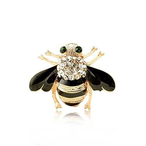 HuaYang Damen Brosche Kleine Biene Kristall Strass Schwarz HuaYang Damen Brosche Kleine Biene Kristall Strass Schwarz von HuaYang