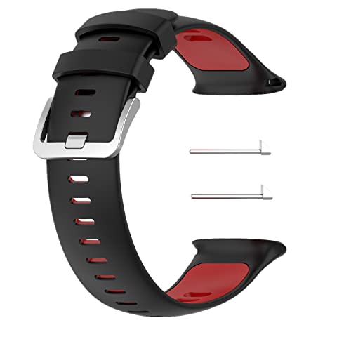 Huabao Armband Kompatibel mit Polar Vantage v2,Verstellbares Silikon Sport Strap Ersatzband für Polar Vantage v2 Smart Watch (Schwarz Rot) von Huabao