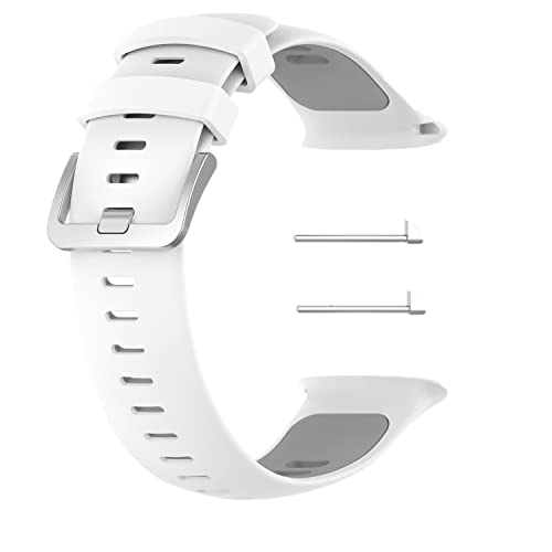 Huabao Armband Kompatibel mit Polar Vantage v2,Verstellbares Silikon Sport Strap Ersatzband für Polar Vantage v2 Smart Watch (weiß grau) von Huabao