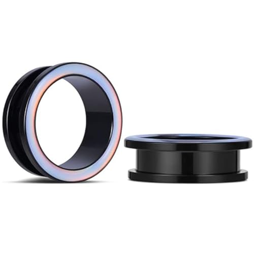Huacan Tunnel Set 6mm 8mm 10mm 12mm 14mm 16mm Hohl Tunnels Ohr Plug Edelstahl Double Flared Klassisch Expander für Damen Herren 2 Stück Huacan Tunnel Set 6mm 8mm 10mm 12mm 14mm 16mm Hohl Tunnels Ohr Plug Edelstahl Double Flared Klassisch Expander für Damen Herren 2 Stück von Huacan