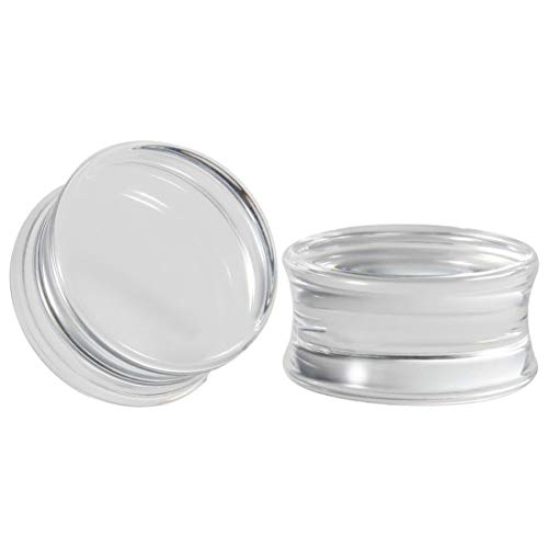Huacan Tunnel Set Acryl 6mm 8mm 10mm 12mm 14mm 16mm Ohr Plugs Stecker Klar Farbe Double Flared Klassisch Piercing Expander für Damen Herren Punk 1 Paar von Huacan