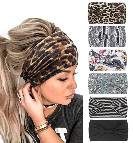 Stirnbänder Damen Frauen Haarreifen Breite Boho Blumendruck Knot Yoga Sport Haarbänder Elastische Haarschmuck Mehrfarbig Weiche Turbane Stirnbänder Damen Frauen Haarreifen Breite Boho Blumendruck Knot Yoga Sport Haarbänder Elastische Haarschmuck Mehrfarbig Weiche Turbane von Huachi