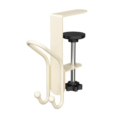 Generic Taschenhalter für Unterwegs Tragbarer Handtaschenaufhänger Leichter Taschenhaken Kleiner Tischhaken Und Schreibtischhaken Aus Metall Ohne Bohren zu M, Weiß, 1 Packung von HuadaXtai