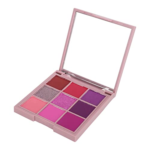 Augen-Make-up-Palette, Pigmentierter Langanhaltender Matter Glitzer-Lidschatten 9 Farben Sichere Kosmetik für die Reise für Frauen (M9-8) von Huairdum