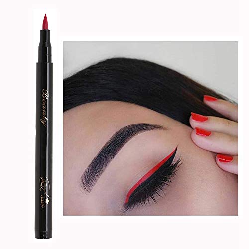 Eye Liner, Clear Smooth Eyeliner Pencil Eyeliner, Eye Liner Pencil Gel Eyeliner Eye Pencil Eye Liner Cosmetic Cosplay Zum Ausbessern von Blau Rot (06# rot) von Huairdum