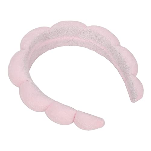 Gepolstertes Stirnband, Schwamm, Niedliche Form, Rosa Stoff, Schwamm, Handtuch, Starke Wasseraufnahme, Elastisches Spa, Bequemes Stirnband Zum Duschen von Huairdum