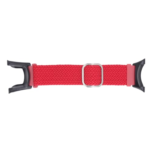 Huairdum Geflochtenes Uhrenarmband, Verstellbarer, Waschbarer Schnellverschluss-Uhrengeflechtgürtel für Weihnachten (Rot) von Huairdum