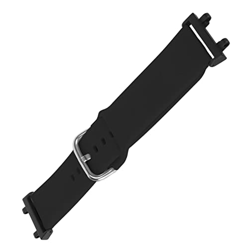 Huairdum Silikon-Uhrenarmband, Flexibler, Verstellbarer Smartwatch-Armband-Ersatz für Männer und Frauen für das Büro (Schwarz) von Huairdum