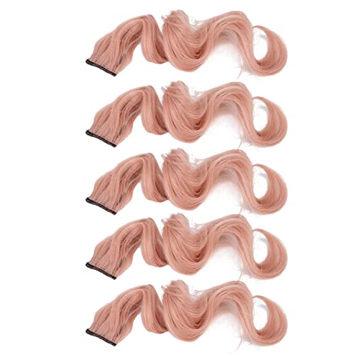 Lockiges Haar Hängendes Ohrenfärben, Locken Haarverlängerung Synthetisches Clip-In-Haarteil Lange Haarteile für Abschlussball für Mädchen für den Alltag (PINK) von Huairdum