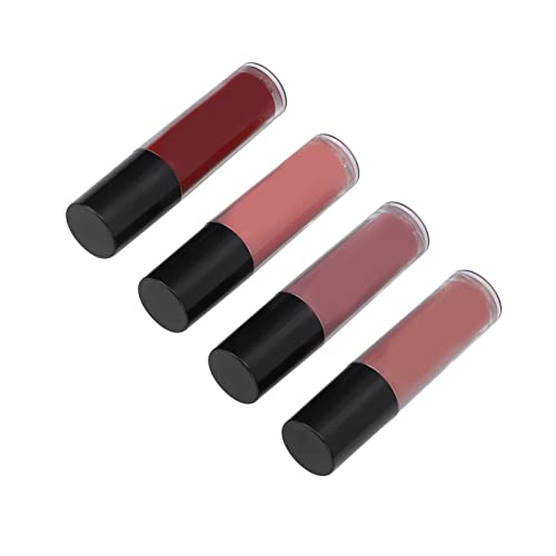 Matte Lippenglasur, Matte Textur. Matter, Glättender Lipgloss für Mädchen für den Täglichen Gebrauch (01#【4 Stück in Geschenkbox】) von Huairdum