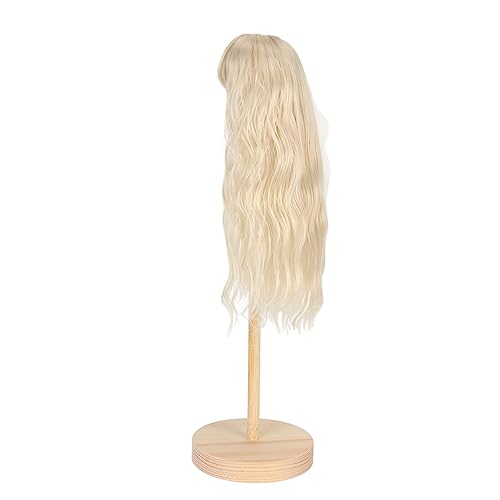 Puppenperücke für Mädchen, 1/6 Künstliche Puppenperücke, Seidenhaar, Hochtemperatur-Locken, Weich, für 15,5–17 Cm Große Puppen (Hell Gold) von Huairdum