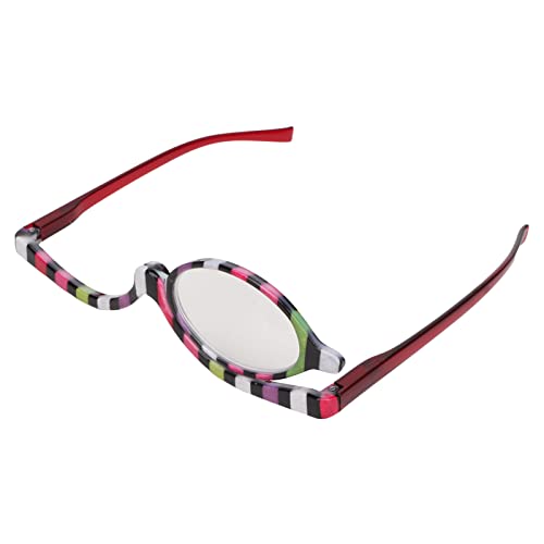 Vergrößerungs-Make-up-Brille, Bunte Vergrößerungs-Kosmetikbrille Flip-Linse für Leistung (+4.00) von Huairdum