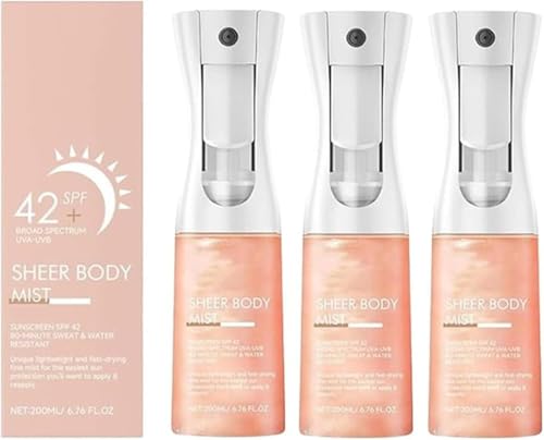 200ml Body Mist Sunscreen Spf 42, Infused With Shimmering Body Oil, Hydrating Mist, Hydrates, Brightens, Makeup Friendly, Gives Skin A Glowy Finish. (3) von Hualabo