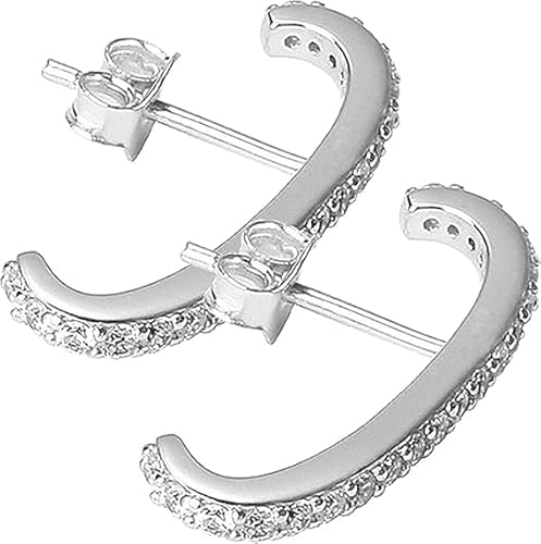 2024 New Wrap Earlobe Studs,Wrap Around Earlobe Earrings,925 Silver Post Minimalist Suspender Ear Cuff Earrings for Women Wrap Earlobe Studs. (Silver) von Hualabo