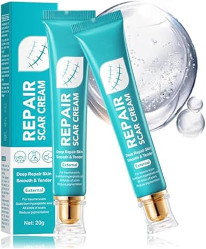 2Pcs Repair Scar Cream, Scar Remover Cream for Men and Women, Skin Smoothing Firming and Fading, Deep Repair Skin Smooth Tender External All Kinds. von Hualabo