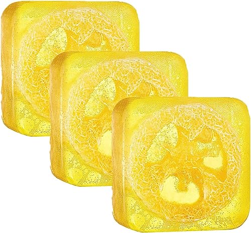 Lemon Odor Eliminating Soap, Turmeric Odor Eliminating Soap, Lemon Loofah Essential Oil Soap, natural soap bar for Women, for Sensitive Dry Skin, 100g (3pcs) von Hualabo